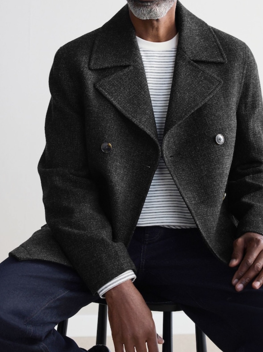 Pronto Uomo Platinum Wool Blend Charcoal Gray Peacoat Pronto Uomo Platinum Wool Blend Charcoal Gray Peacoat